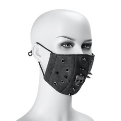 steampunk skull rivets adjustable mask