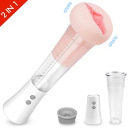 2 in 1 penis pump with masturbator